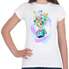 PRINTFASHION Repülő ház - Női póló - Fehér női póló