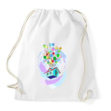 PRINTFASHION Repülő ház - Sportzsák, Tornazsák - Fehér tornazsák