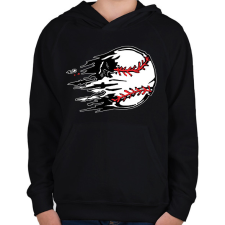 PRINTFASHION Repülő labda - Gyerek kapucnis pulóver - Fekete gyerek pulóver, kardigán