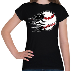 PRINTFASHION Repülő labda - Női póló - Fekete