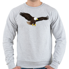 PRINTFASHION Repülő sas - Férfi pulóver - Sport szürke