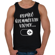 PRINTFASHION Repülő üzemmód - Férfi atléta - Fekete