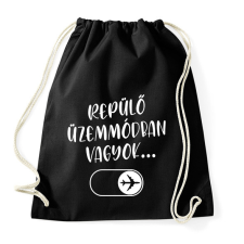 PRINTFASHION Repülő üzemmód - Sportzsák, Tornazsák - Fekete tornazsák