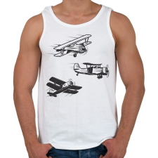 PRINTFASHION repülőgép  - Férfi atléta - Fehér atléta, trikó