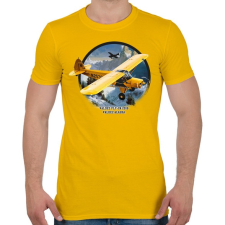 PRINTFASHION Repülőgép grafika - Férfi póló - Sárga férfi póló