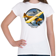 PRINTFASHION Repülőgép grafika - Női póló - Fehér női póló
