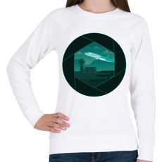 PRINTFASHION Repülőtér fotós - Női pulóver - Fehér