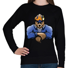 PRINTFASHION Rescue Bear - Női pulóver - Fekete női pulóver, kardigán