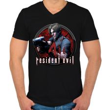 PRINTFASHION Resident Evil 4. - Férfi V-nyakú póló - Fekete férfi póló