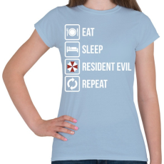 PRINTFASHION Resident Evil - Női póló - Világoskék