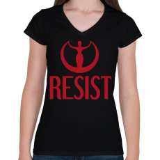 PRINTFASHION Resist - The Handmaid's Tale - Női V-nyakú póló - Fekete