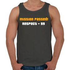 PRINTFASHION + RESPECT - Férfi atléta - Sötétszürke atléta, trikó