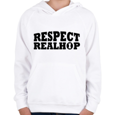 PRINTFASHION Respect - Gyerek kapucnis pulóver - Fehér