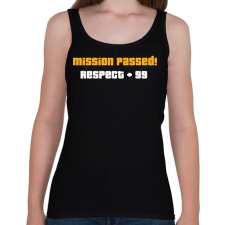 PRINTFASHION + RESPECT - Női atléta - Fekete női trikó