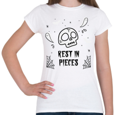 PRINTFASHION REST IN PIECES - Női póló - Fehér női póló