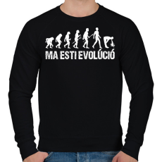 PRINTFASHION Részeg evolúció - Férfi pulóver - Fekete