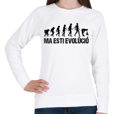 PRINTFASHION Részeg evolúció - Női pulóver - Fehér