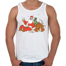 PRINTFASHION Részeg télapó - Férfi atléta - Fehér