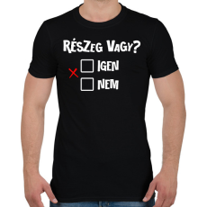 PRINTFASHION Részeg vagy? - fehér - Férfi póló - Fekete