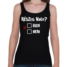 PRINTFASHION Részeg vagy? - fehér - Női atléta - Fekete női trikó