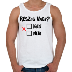 PRINTFASHION Részeg vagy? - fekete - Férfi atléta - Fehér
