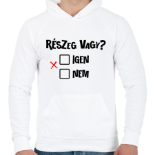 PRINTFASHION Részeg vagy? - fekete - Férfi kapucnis pulóver - Fehér férfi pulóver, kardigán