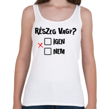 PRINTFASHION Részeg vagy? - fekete - Női atléta - Fehér női trikó