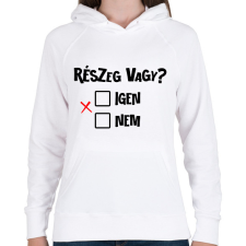 PRINTFASHION Részeg vagy? - fekete - Női kapucnis pulóver - Fehér női pulóver, kardigán