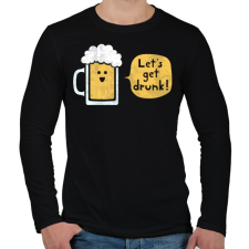 PRINTFASHION Részegedjünk le! - Férfi hosszú ujjú póló - Fekete férfi póló