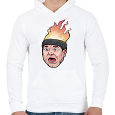 PRINTFASHION Reszkessetek betorok - Férfi kapucnis pulóver - Fehér