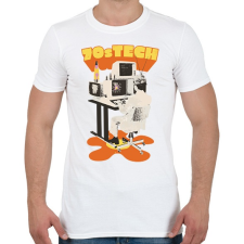 PRINTFASHION Retro - 70-es évek technológia - Férfi póló - Fehér férfi póló
