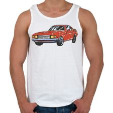 PRINTFASHION Retro autó - Férfi atléta - Fehér atléta, trikó