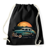 PRINTFASHION Retro autó naplementénél - Sportzsák, Tornazsák - Fekete