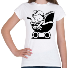 PRINTFASHION Retro baby - Női póló - Fehér női póló