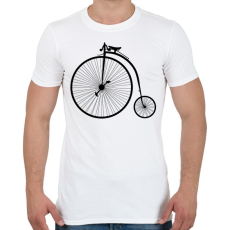 PRINTFASHION Retro bicikli - Férfi póló - Fehér