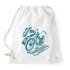 PRINTFASHION Retro bicikli - Sportzsák, Tornazsák - Fehér tornazsák