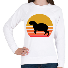 PRINTFASHION Retro Capybara - Női pulóver - Fehér női pulóver, kardigán