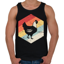 PRINTFASHION Retro csirke - Férfi atléta - Fekete atléta, trikó