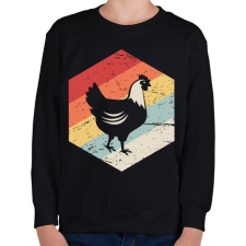 PRINTFASHION Retro csirke - Gyerek pulóver - Fekete gyerek pulóver, kardigán