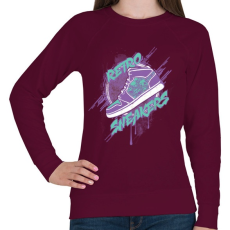 PRINTFASHION Retro csuka - Női pulóver - Bordó