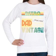 PRINTFASHION retro dad - Női pulóver - Fehér női pulóver, kardigán