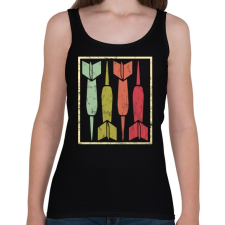 PRINTFASHION Retro darts - Női atléta - Fekete női trikó