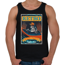 PRINTFASHION Retro Disco Party - Férfi atléta - Fekete