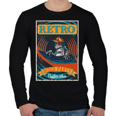 PRINTFASHION Retro Disco Party - Férfi hosszú ujjú póló - Fekete