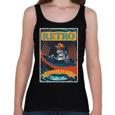 PRINTFASHION Retro Disco Party - Női atléta - Fekete női trikó