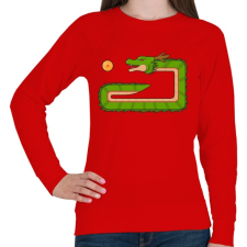PRINTFASHION Retro dragonball snake - Női pulóver - Piros női pulóver, kardigán