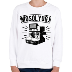 PRINTFASHION Retro fényképezőgép - Gyerek pulóver - Fehér