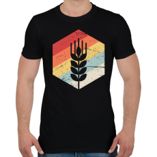 PRINTFASHION Retro gabona, búza - Férfi póló - Fekete