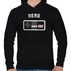 PRINTFASHION Retro gamer - Férfi kapucnis pulóver - Fekete