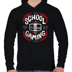 PRINTFASHION Retro gamer - Férfi kapucnis pulóver - Fekete